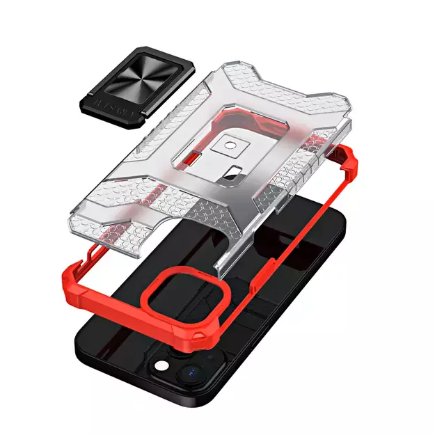 Crystal Ring Case Kickstand Tough Rugged Cover for iPhone 13 red 11