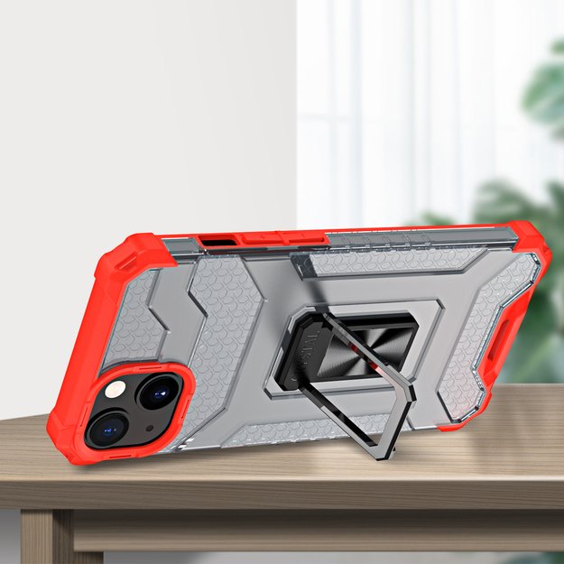 Crystal Ring Case Kickstand Tough Rugged Cover for iPhone 13 red 6