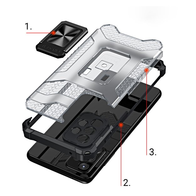 Crystal Ring Case Kickstand Tough Rugged Cover for Samsung Galaxy A72 4G black 9