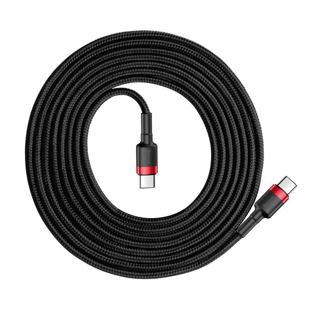Baseus CATKLF-H91 USB-C - USB-C PD QC cable 60W 3A 480Mb/s 2m - black and red 10