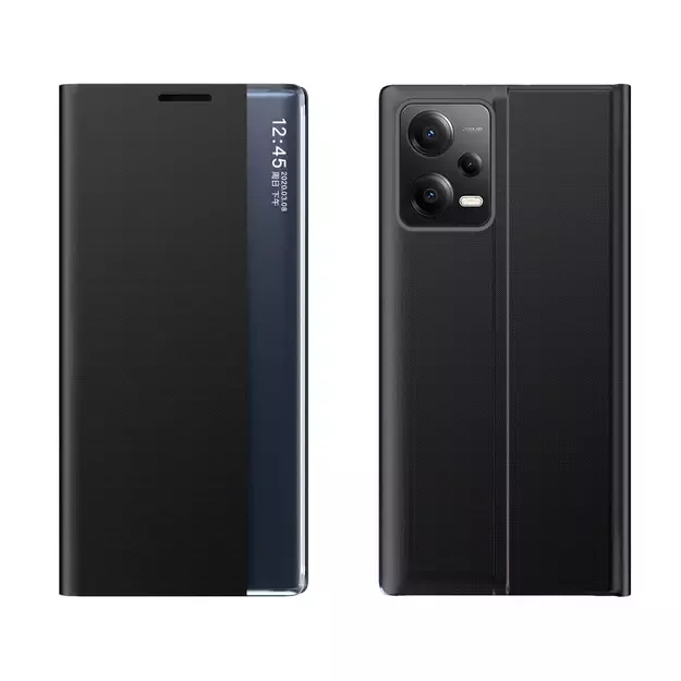 New Sleep Case Cover for Xiaomi Redmi Note 12 5G / Poco X5 5G Cover with Flip Stand Black