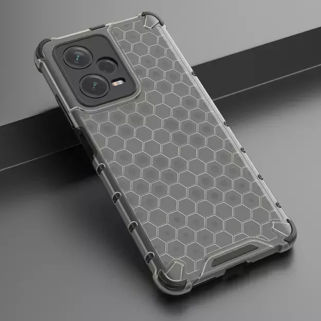 Honeycomb case for Xiaomi Redmi Note 12 Pro+ armored hybrid cover black 3