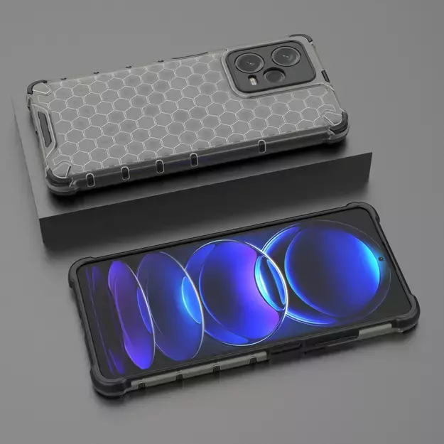 Honeycomb case for Xiaomi Redmi Note 12 Pro+ armored hybrid cover black 2