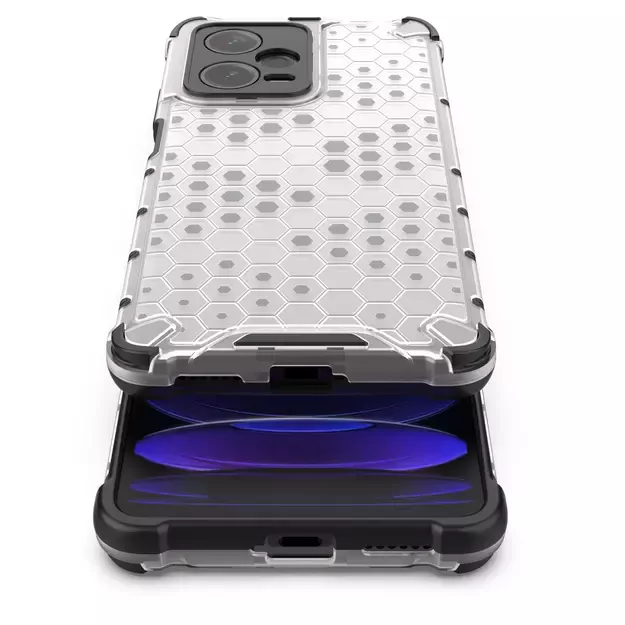 Honeycomb case for Xiaomi Redmi Note 12 Pro+ armored hybrid cover black 10
