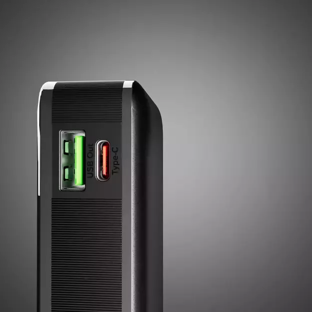 Powerbank SBS 10000 mAh 20W with built-in USB-C cable and digital display - black 6