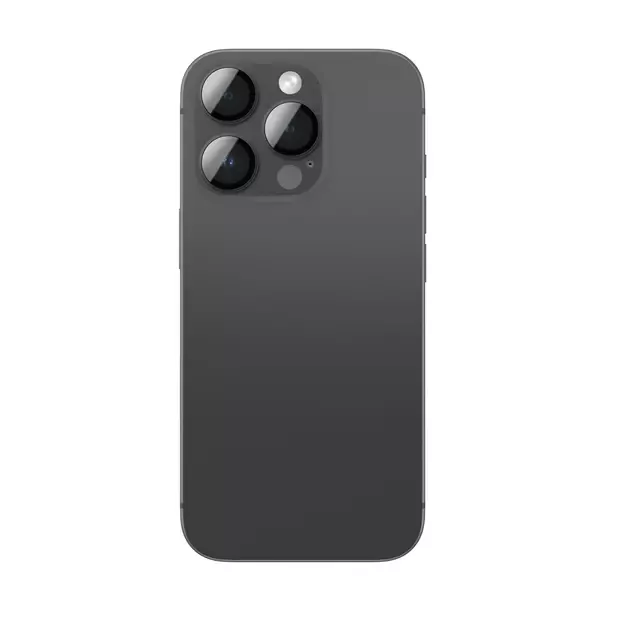 AmazingThing Aviation-Grade Alloy Tempered Glass Lens for iPhone 16 Pro / 16 Pro Max Camera Lens - Black 5