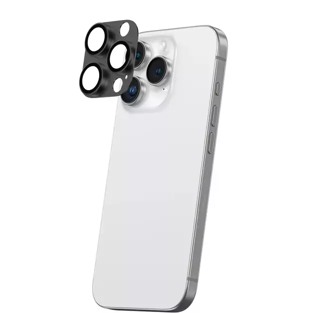 AmazingThing Aviation-Grade Alloy Tempered Glass Lens for iPhone 16 Pro / 16 Pro Max Camera Lens - Black 7