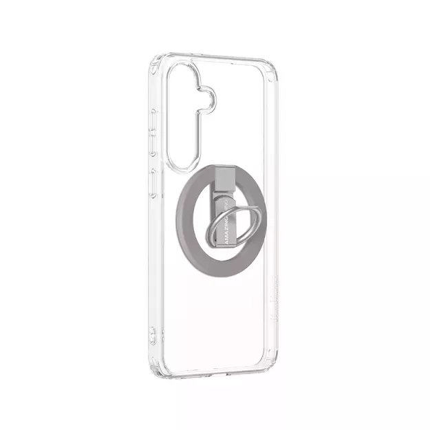 AmazingThing Minimal Mag Case with Magnetic Ring and Magnetic Ring for Samsung Galaxy S25 - Transparent 10