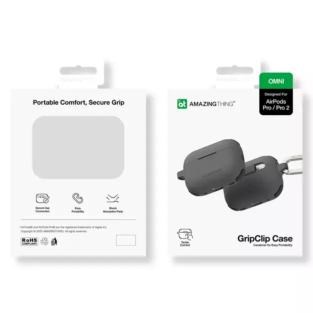 AmazingThing Omni Case for AirPods Pro 2 Silicone Case - Black 3