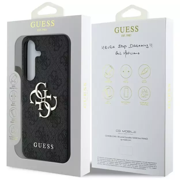 Guess Big 4G Logo Classic Logo Case for Samsung Galaxy S25 Plus Black 7