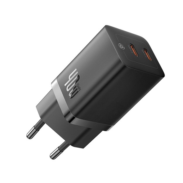 Baseus GaN5 Pro 40W 2xUSB-C Wall Charger - Black