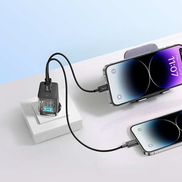 Baseus GaN5 Pro 40W 2xUSB-C Wall Charger - Black 9