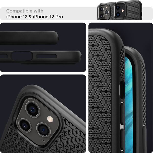 Spigen Liquid Air Case for iPhone 12 / iPhone 12 Pro - Matte Black 12