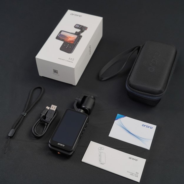 Ordro Pocket M5 3-Axis Gimbal Camera, 5K, for Vlogging and YouTube &ndash; Black 7