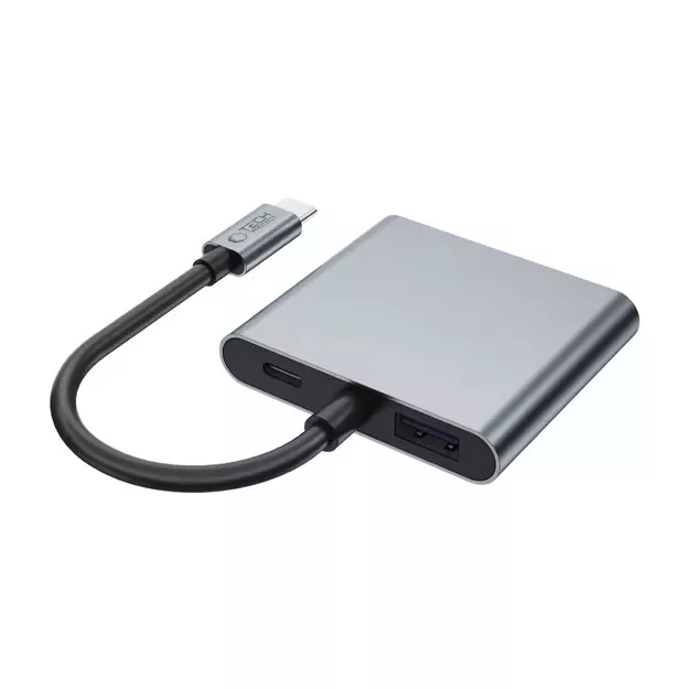 Tech-Protect HB08 4in1 USB-C + USB2.0 + 2 x HDMI 4K 60HZ adapter - gray 2