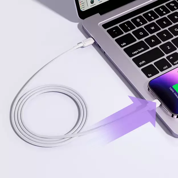 Joyroom Multi-Color Series A14 USB-C / Lightning 20W cable 1.2 m - white 5