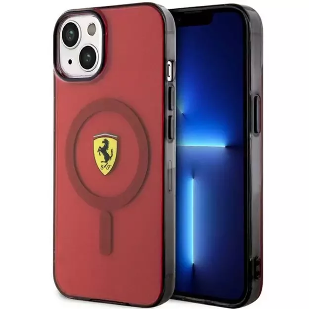 Ferrari FEHMP14SURKR iPhone 14 6.1  red/red hardcase Translucent Magsafe
