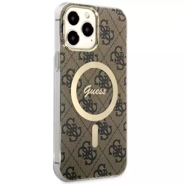 Guess GUHMP13XH4STW iPhone 13 Pro Max 6.7&quot  brown/brown hardcase 4G MagSafe 3