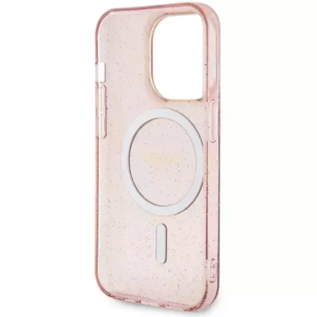 Guess GUHMP14LHCMCGP iPhone 14 Pro 6.1  pink/pink hardcase Glitter Gold MagSafe 6