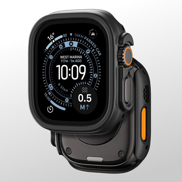 AmazingThing Minimal Protective Case for Apple Watch UItra 3 49mm - Black 10