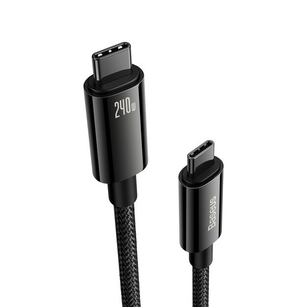 Baseus CAWJ040001 USB-C - USB-C cable 240W 480Mb/s 1m - black 1