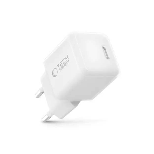 Tech-Protect NCM25 USB-C PD 25W Wall Charger - White 1