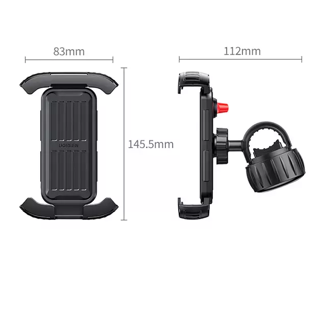 Ugreen Universal Bike Phone Holder for Bike Motorcycle Handlebar Black (LP494 Black) 1