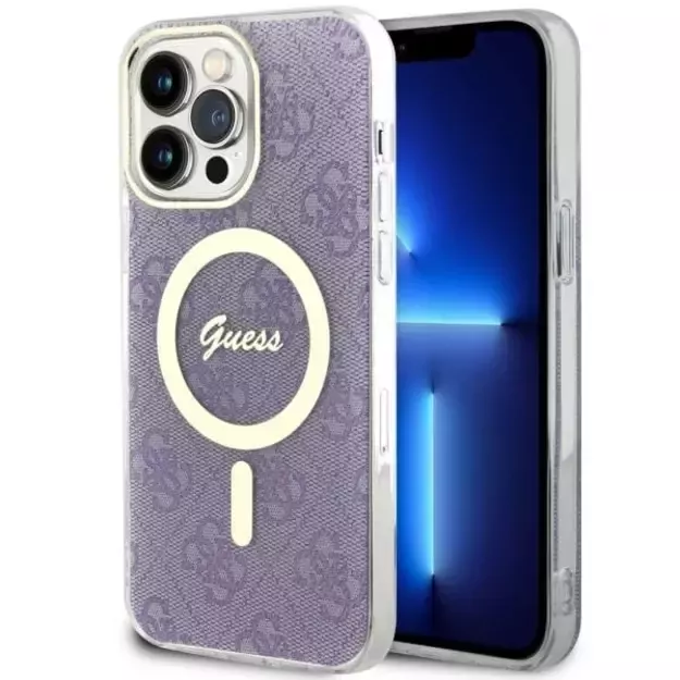 Guess GUHMP14XH4STU iPhone 14 Pro Max 6.7&quot  purple/purple hardcase 4G MagSafe