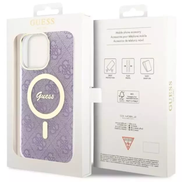 Guess GUHMP14XH4STU iPhone 14 Pro Max 6.7&quot  purple/purple hardcase 4G MagSafe 7
