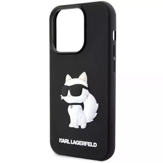 Karl Lagerfeld KLHCP14L3DRKHNK iPhone 14 Pro 6.1  black/black hardcase Rubber Choupette 3D 5