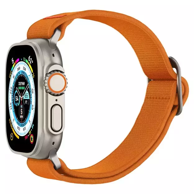 Spigen Fit Lite Ultra Strap for Apple Watch 4 / 5 / 6 / 7 / 8 / SE / Ultra (42/44/45/49 mm) - Orange 23