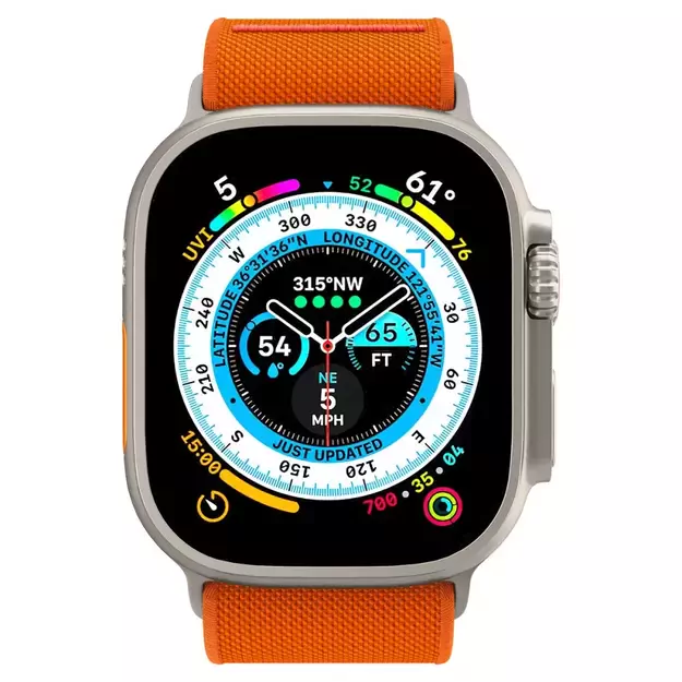 Spigen Fit Lite Ultra Strap for Apple Watch 4 / 5 / 6 / 7 / 8 / SE / Ultra (42/44/45/49 mm) - Orange 17