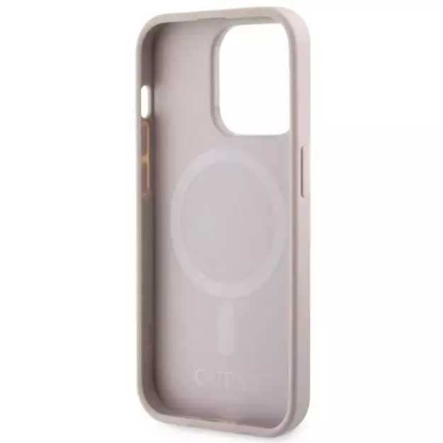 Guess GUHMP14LHGCFSEP iPhone 14 Pro 6.1  pink/pink hard case GCube Stripes MagSafe 13