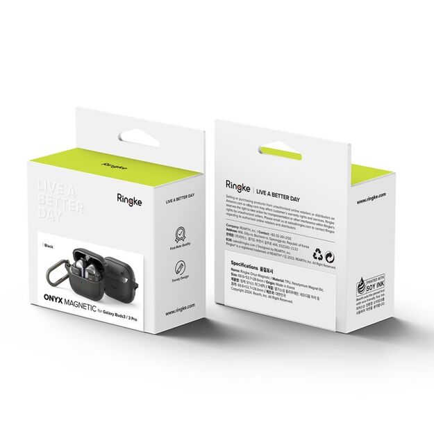 Ringke Onyx MagSafe Case for Samsung Galaxy Buds 3 / 3 Pro - Black 7