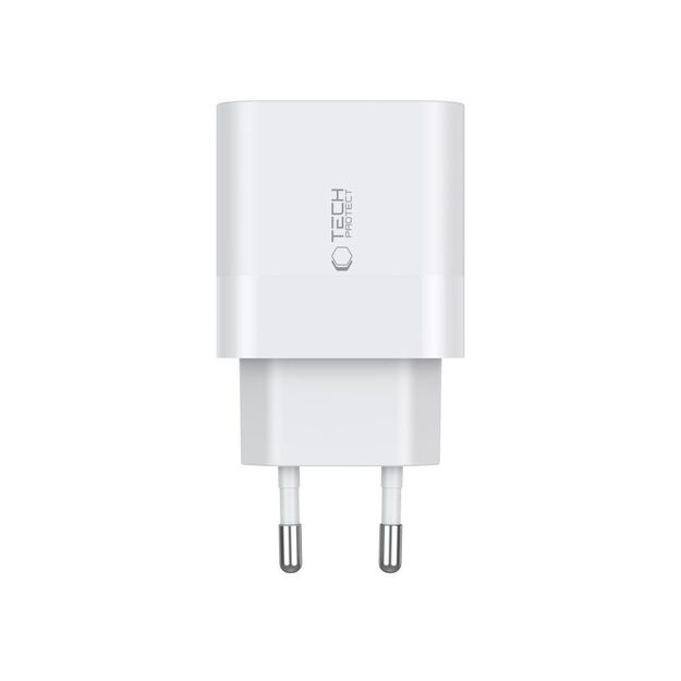 Tech-Protect C20W 2x USB-C PD 20W charger with USB-C / USB-C cable - white 3