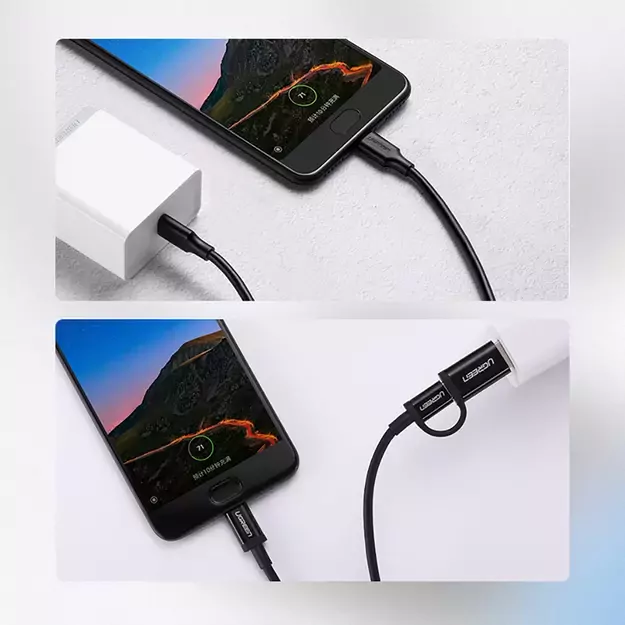 Ugreen US286 USB-C - USB-C PD QC 3A 480Mb/s cable 0.5m - black 13