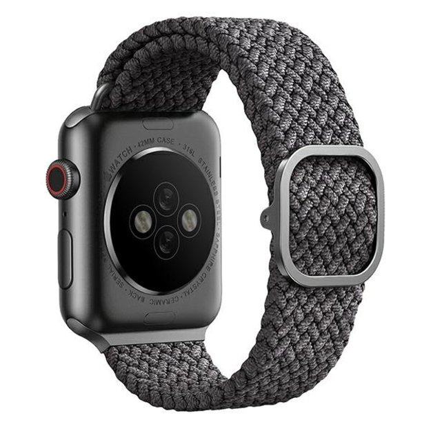 Uniq Aspen Braided Strap for Apple Watch 1/2/3/4/5/6/7/8/SE/SE2 40/38/41mm - Gray 2