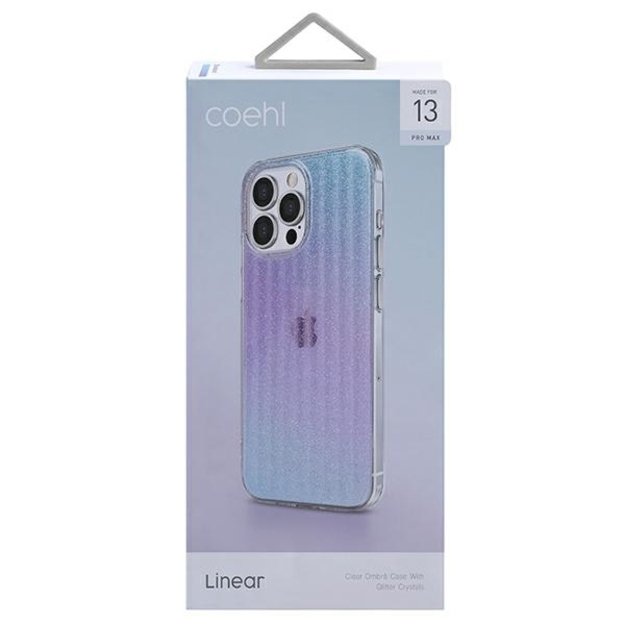 Uniq Coehl Linear case for iPhone 13 Pro Max - pink and blue 1