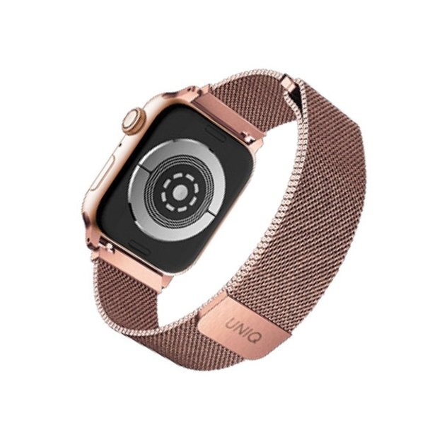 Uniq Dante Stainless Steel Strap for Apple Watch 1/2/3/4/5/6/7/8/SE/SE2 38/40/41mm - Rose Gold 1