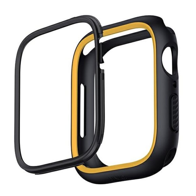 Uniq Moduo case for Apple Watch 4/5/6/7/8/9/SE/SE2 44/45mm - black and mustard 1