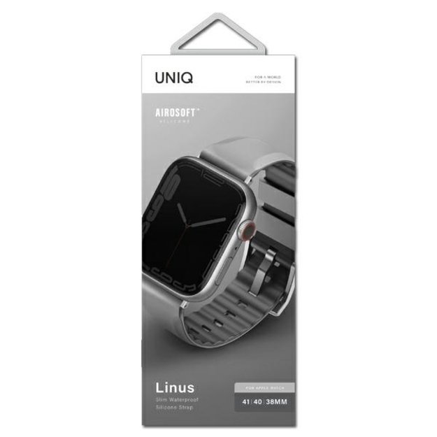 Uniq Linus strap for Apple Watch 1/2/3/4/5/6/7/8/SE/SE2 38/40/41mm - gray 2