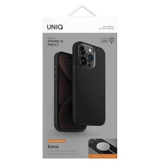 Uniq Keva Magclick Charging case for iPhone 15 Pro Max - black 7