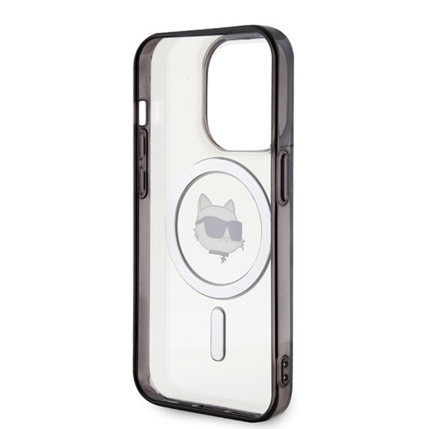 Karl Lagerfeld KLHMP15XHCHNOTK iPhone 15 Pro Max 6.7&quot  transparent hardcase IML Choupette`s Head MagSafe 6