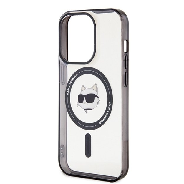 Karl Lagerfeld KLHMP15XHCHNOTK iPhone 15 Pro Max 6.7&quot  transparent hardcase IML Choupette`s Head MagSafe 5