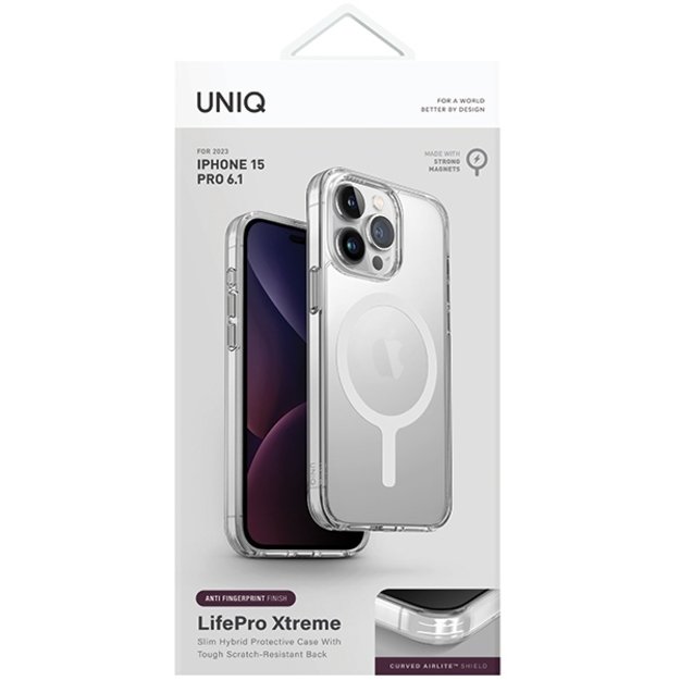 Uniq LifePro Xtreme Magclick Charging case for iPhone 15 Pro - transparent 5