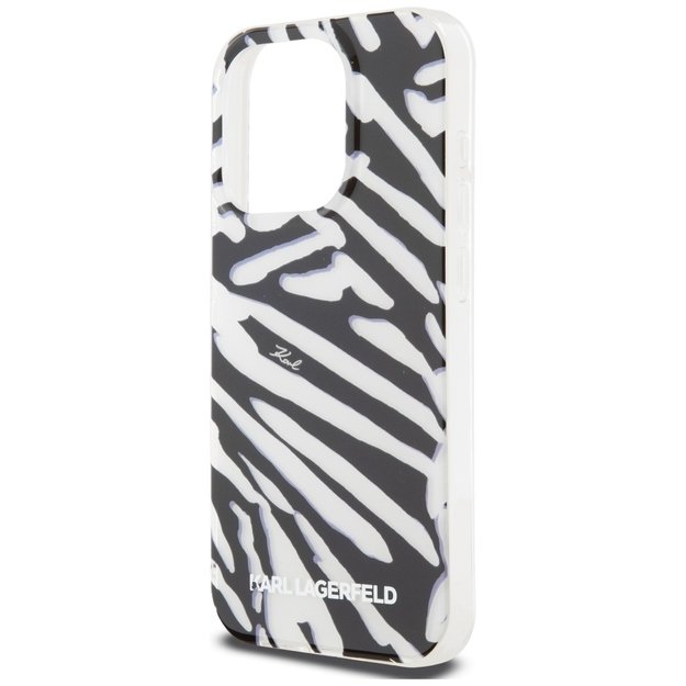 Karl Lagerfeld IML Zebra Pattern &amp  Cord case for iPhone 15 Pro Max - black 4