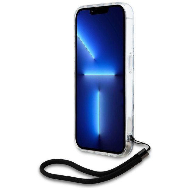 Karl Lagerfeld IML Zebra Pattern &amp  Cord case for iPhone 15 Pro Max - black 3