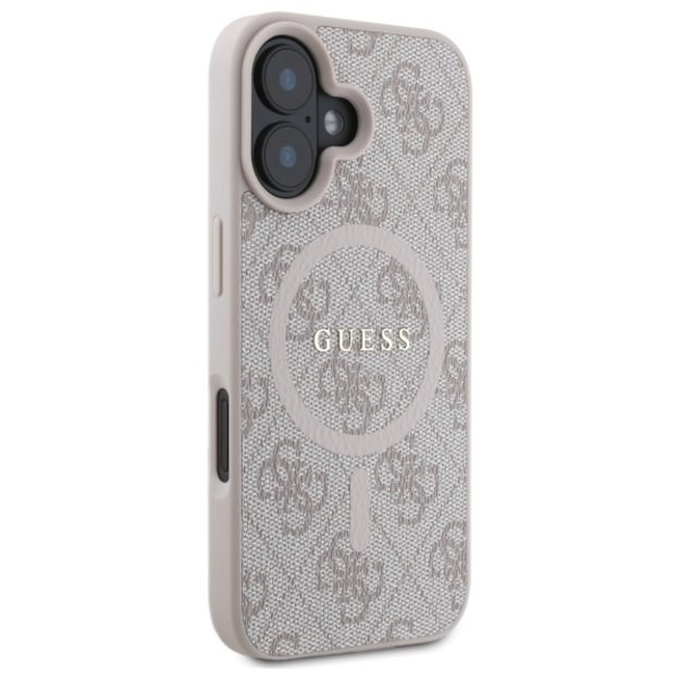 Guess 4G Ring Classic Logo MagSafe iPhone 16 Case - Pink 3