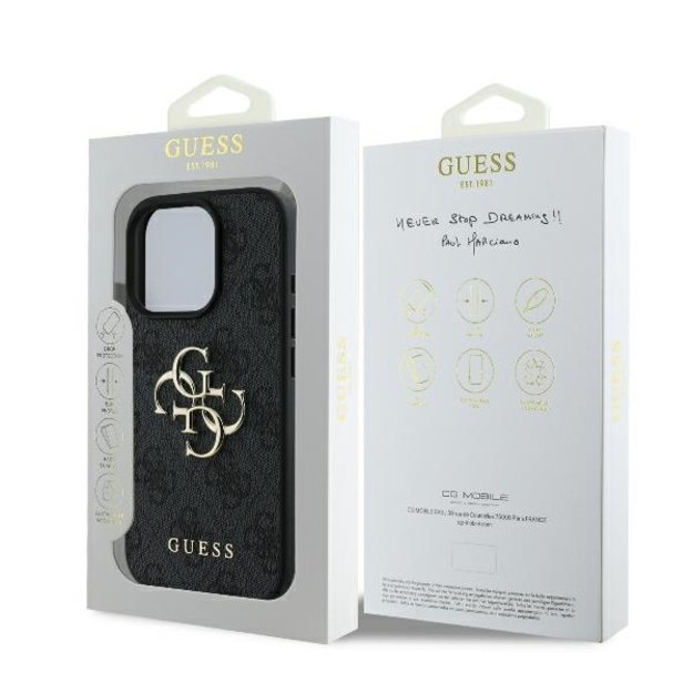 Guess 4G Big Logo iPhone 16 Pro Max Case - Black 7