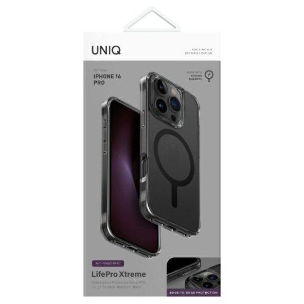 Uniq LifePro Xtreme Magclick Charging Case for iPhone 16 Pro - Gray 3